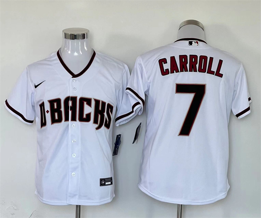 Men's Arizona Diamondbacks Corbin Carroll #7 White Limited Jersey